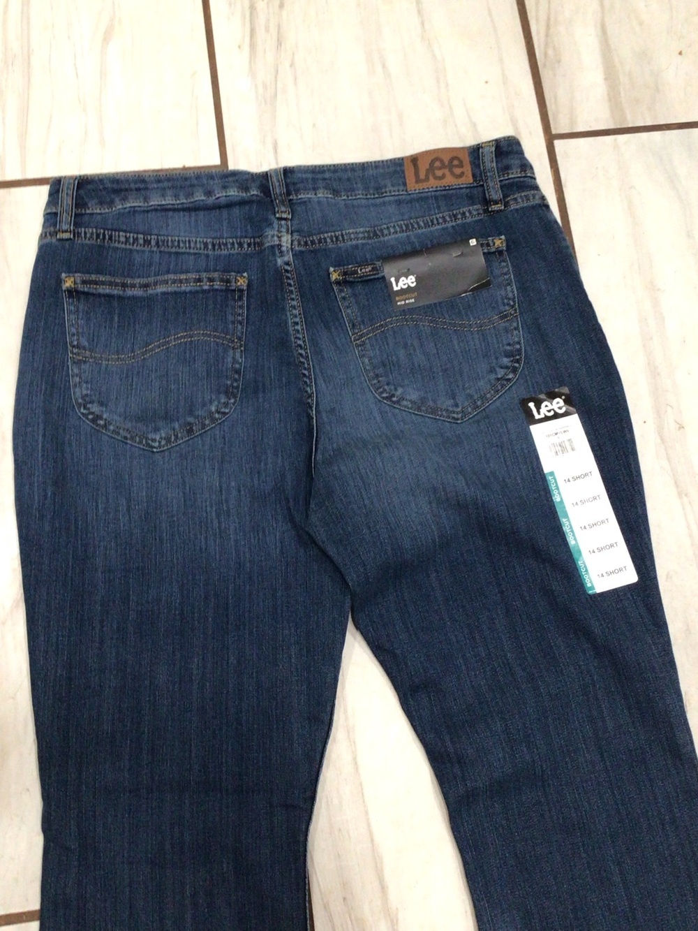 Lee Women’s Mid Rise Bootcut Jeans 14 Short NWT Stretch Denim Relaxed Fit